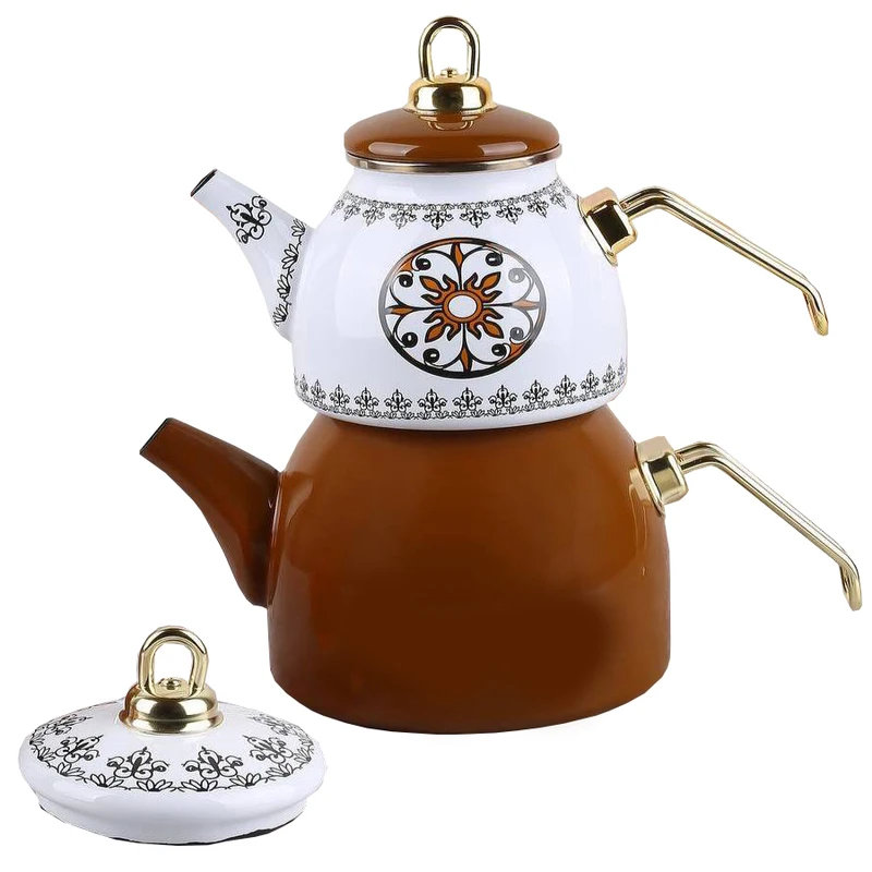 سرویس کتری و قوری قهوه ای رنگ بامبوم مدل لیندا کد B3711